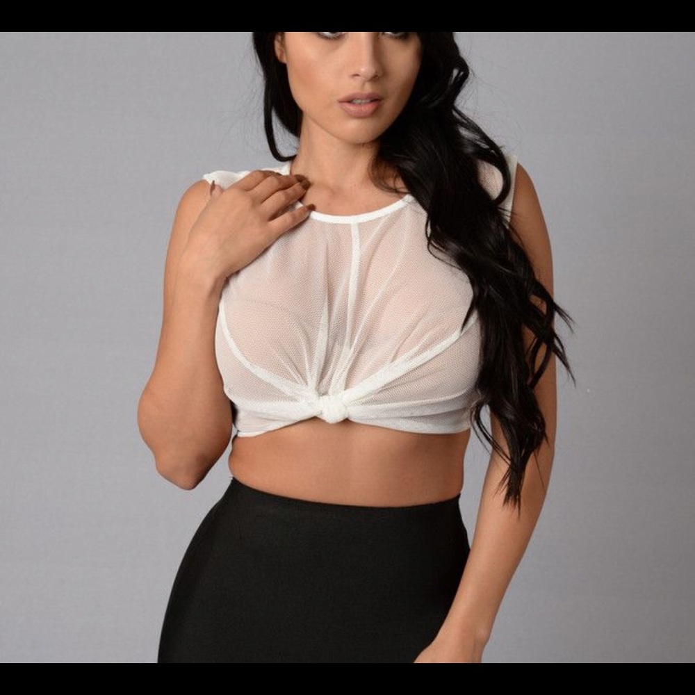 ⭕️3 for $15 | Fashion nova mesh crop top